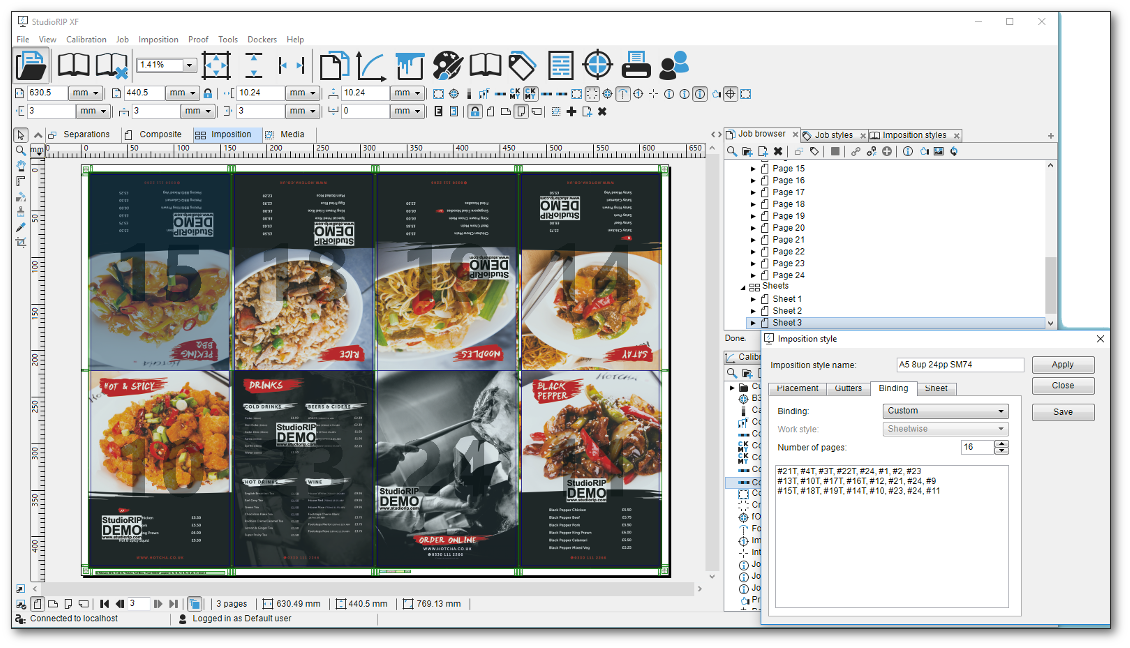 StudioRIP XF Imposition StudioRIP XF Client with Imposition